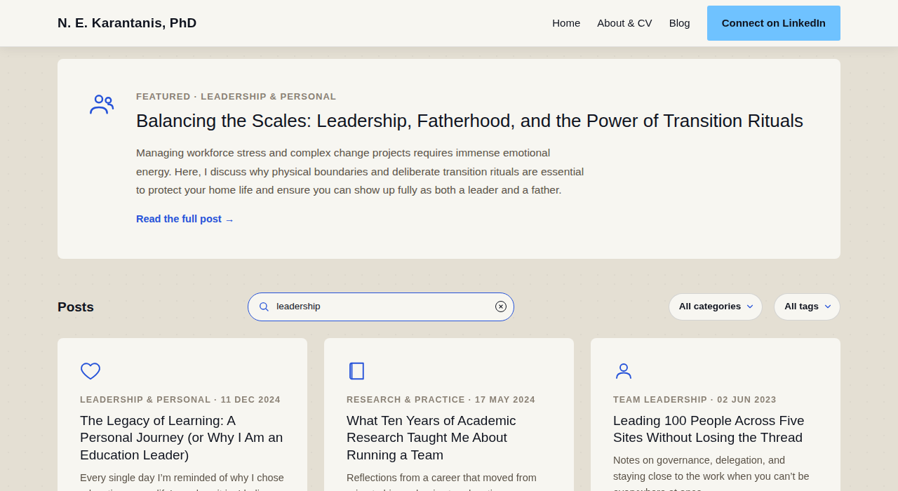 Blog page with a search query typed in, showing the grid narrowed to matching posts